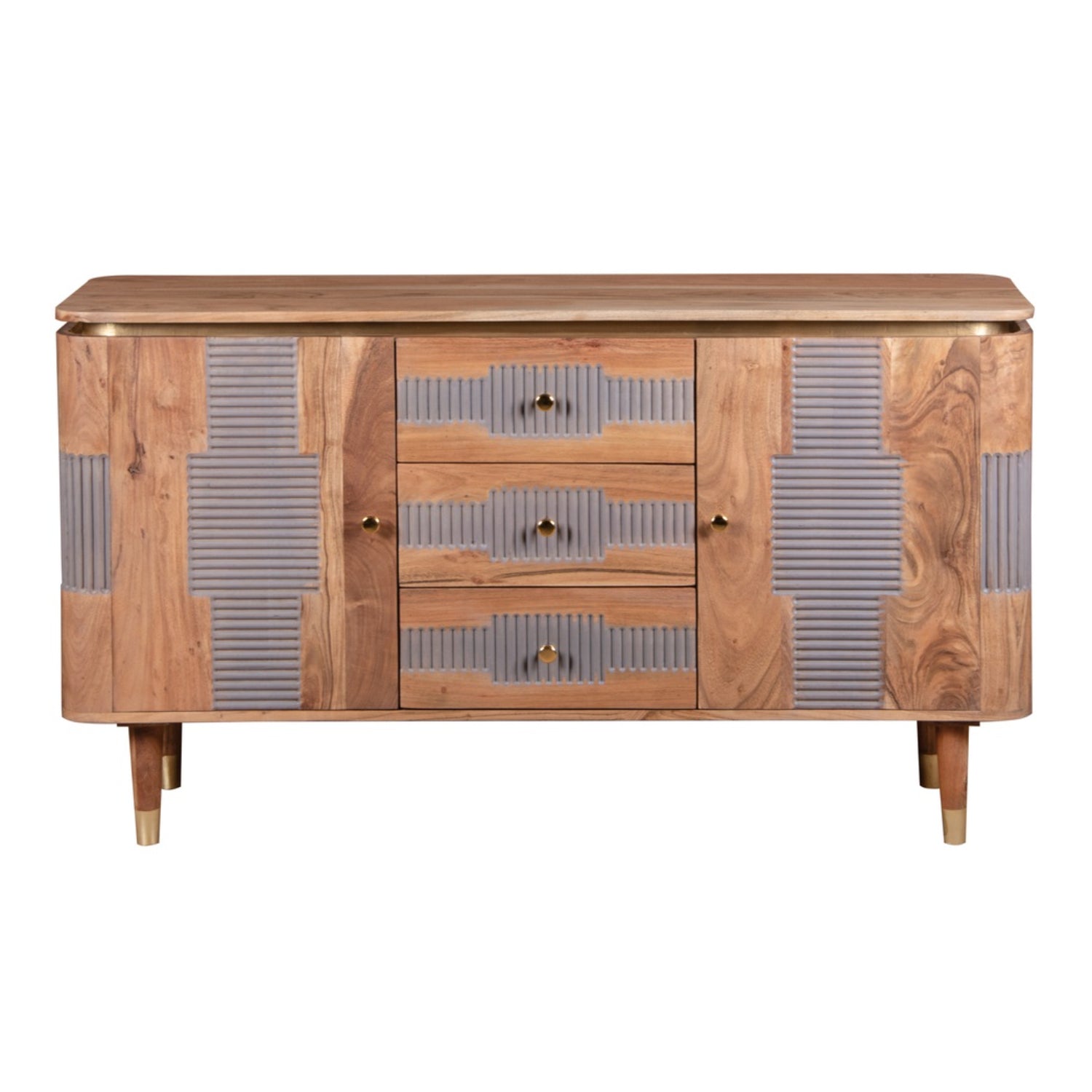 Berkley Acacia Wood 2 Doors 3 Drawers Sideboard Berkley Acacia Wood 2 Doors 3 Drawers Sideboard