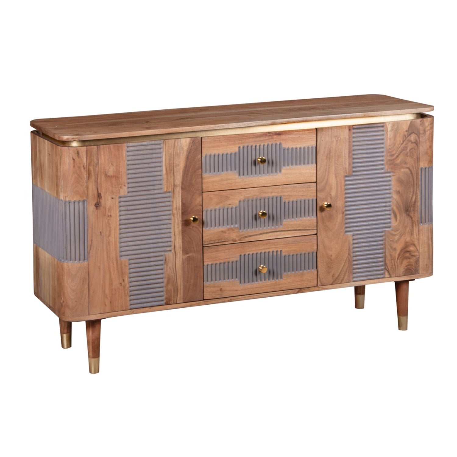 Berkley Acacia Wood 2 Doors 3 Drawers Sideboard Berkley Acacia Wood 2 Doors 3 Drawers Sideboard