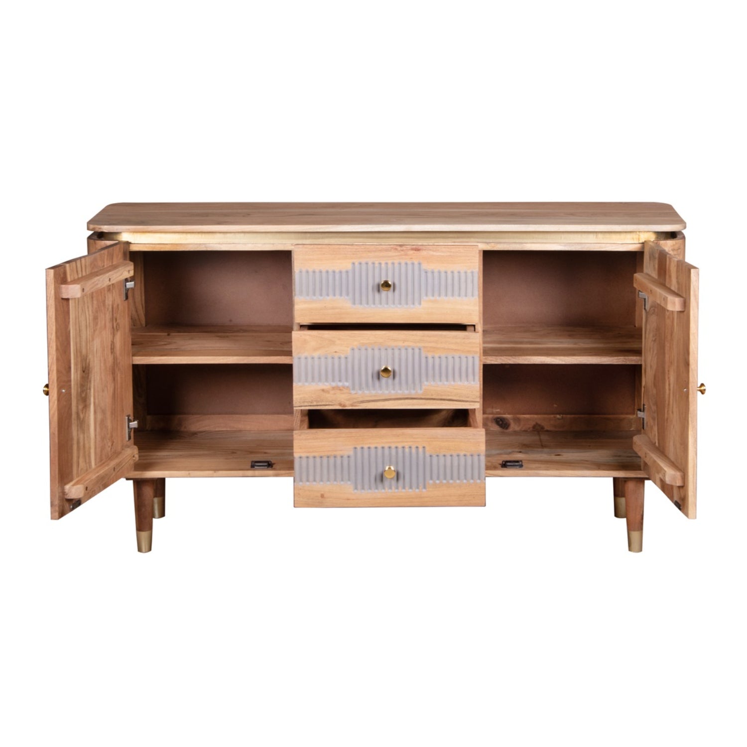 Berkley Acacia Wood 2 Doors 3 Drawers Sideboard Berkley Acacia Wood 2 Doors 3 Drawers Sideboard