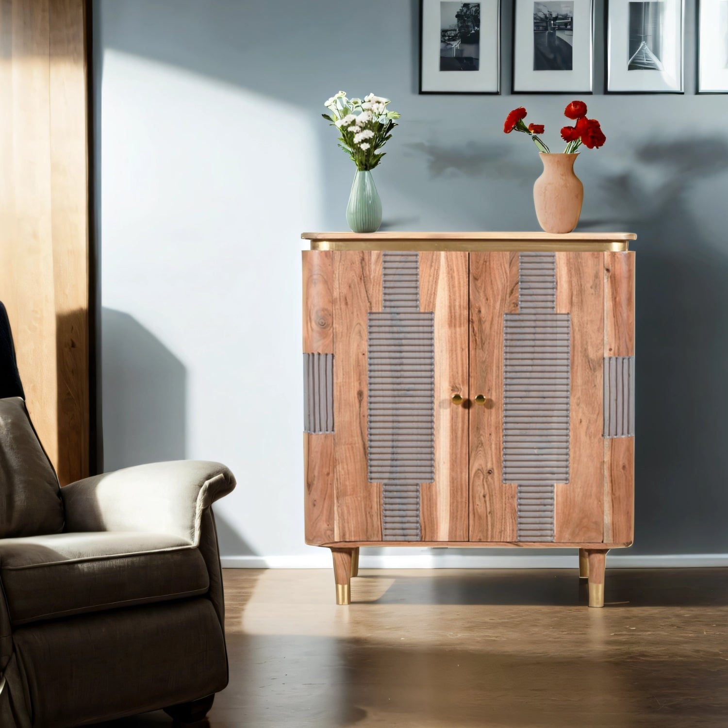 Berkley Acacia Wood 2 Doors Sideboard Berkley Acacia Wood 2 Doors Sideboard