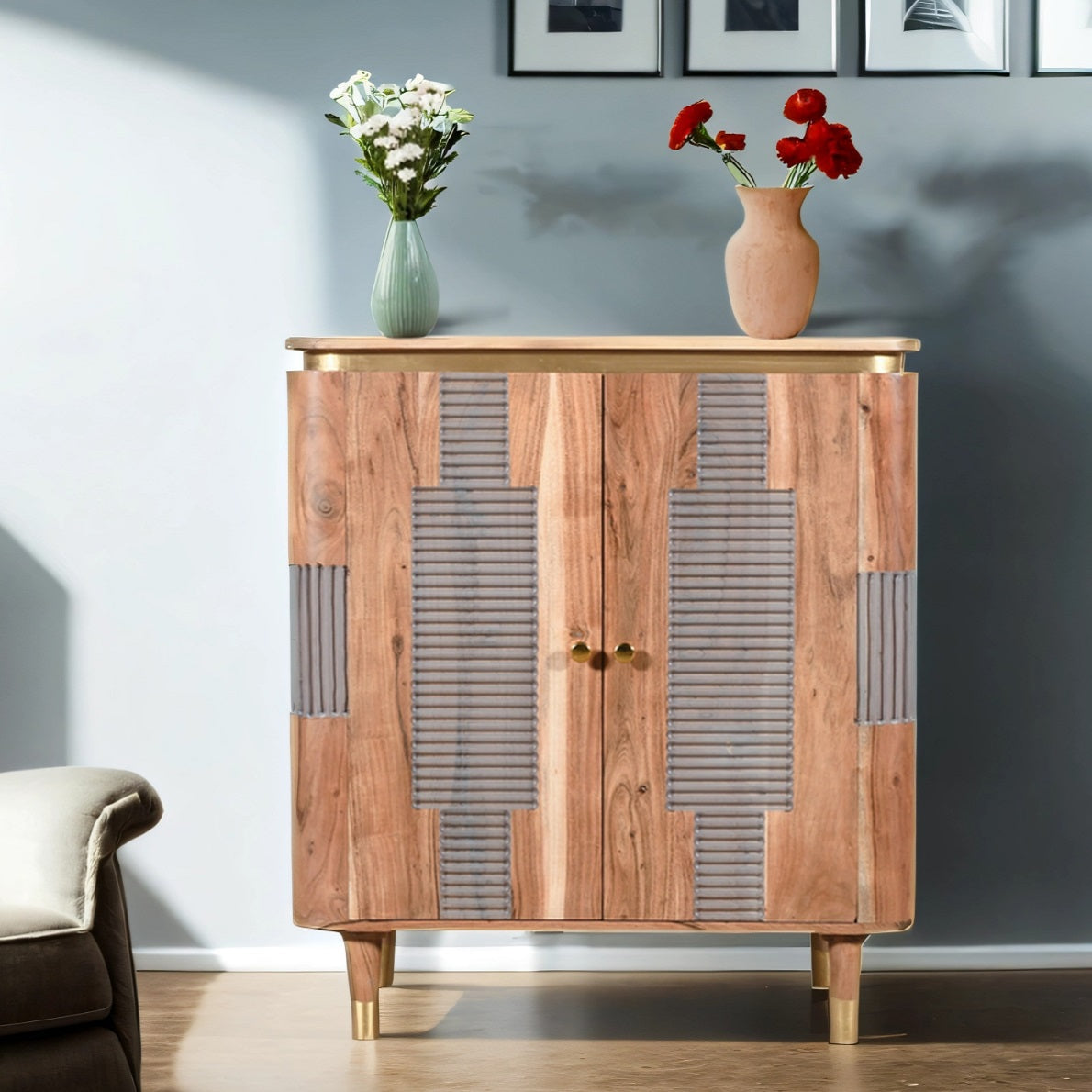 Berkley Acacia Wood 2 Doors Sideboard Berkley Acacia Wood 2 Doors Sideboard
