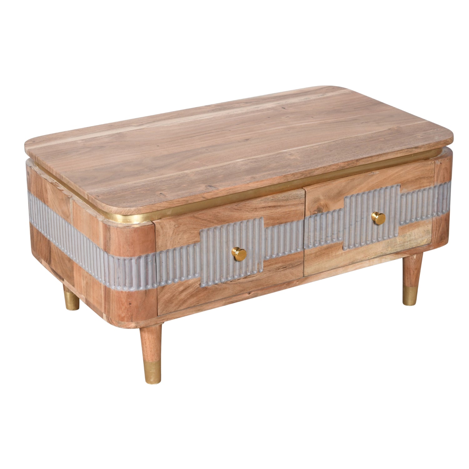 Berkley Acacia Wood 2 Drawers Coffee Table Berkley Acacia Wood 2 Drawers Coffee Table