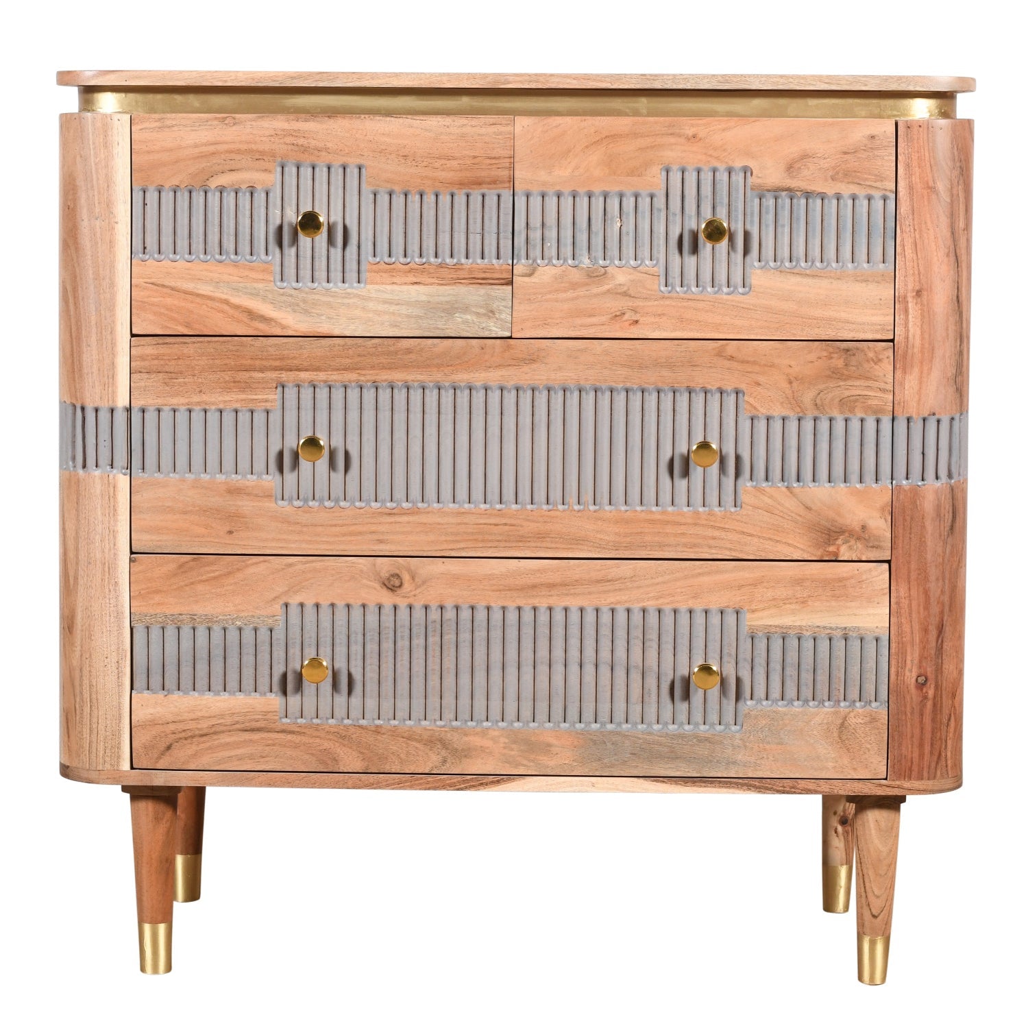 Berkley Acacia Wood 4 Drawers Chest Berkley Acacia Wood 4 Drawers Chest
