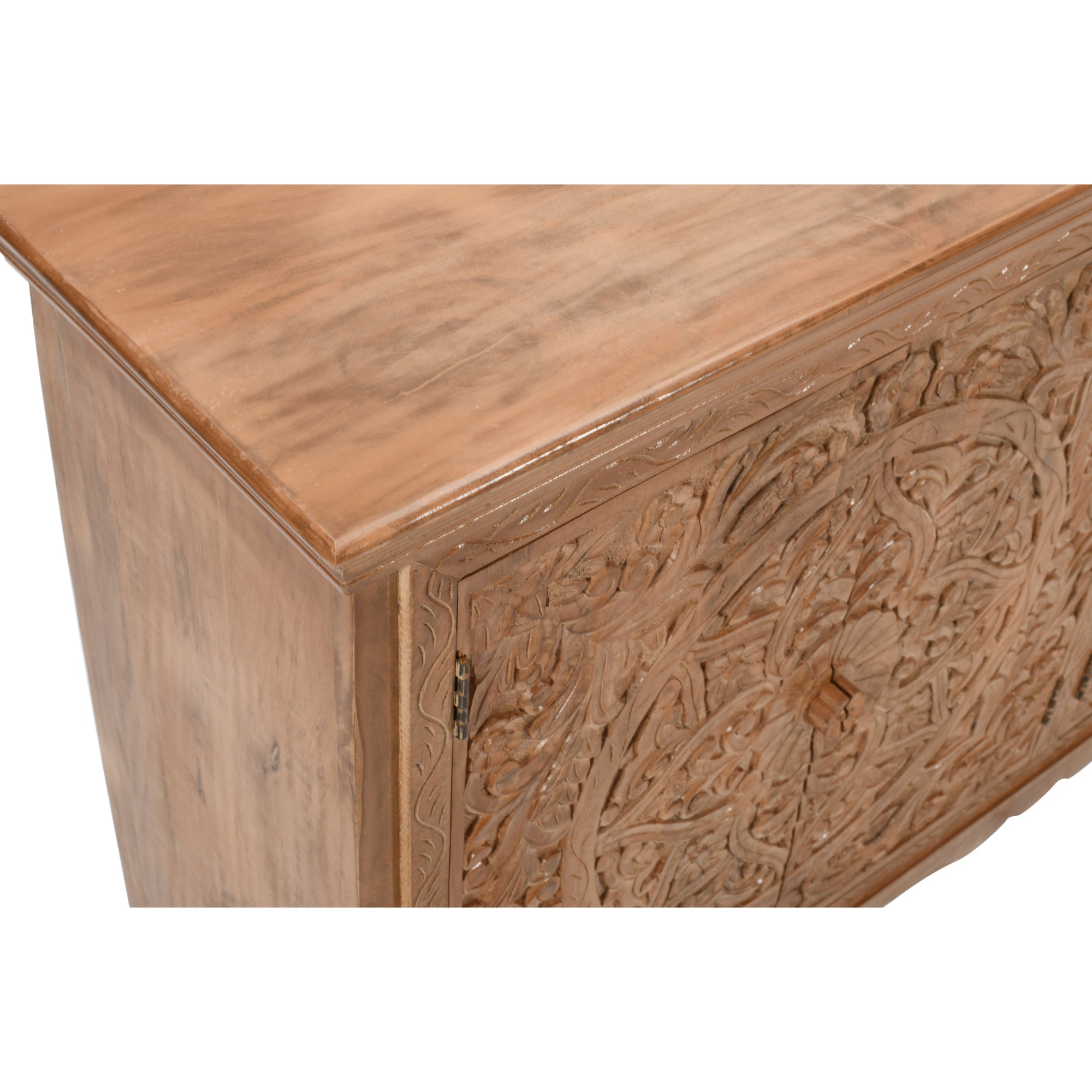 Carved Mango Wood Extra Large Sideboard with 4 Doors Carved Mango Wood Extra Large Sideboard with 4 Doors