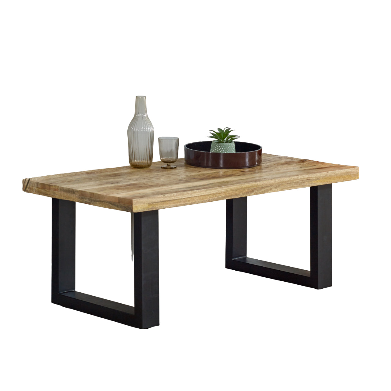 Merlin Mango Wooden & Metal Coffee Table Merlin Mango Wooden & Metal Coffee Table