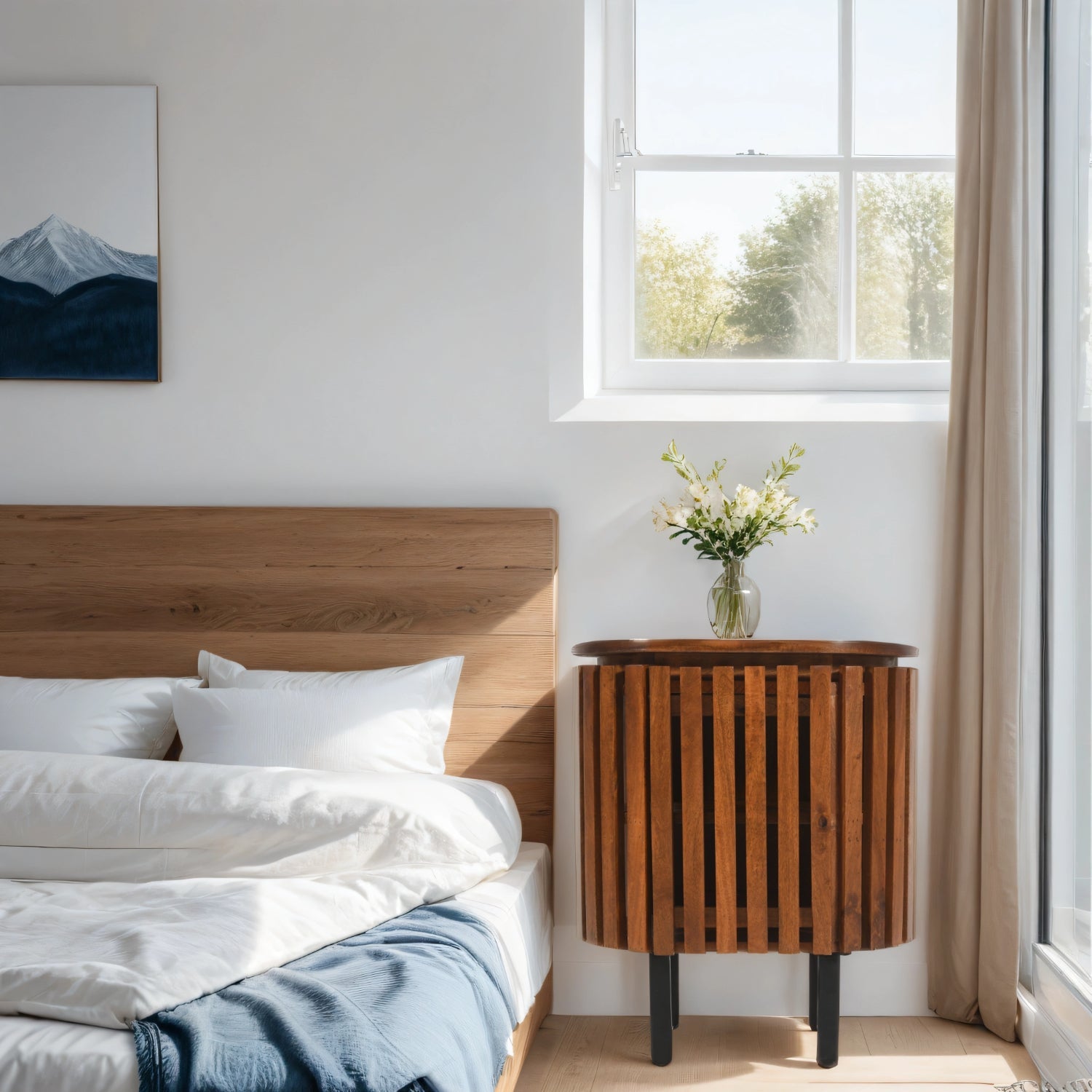 Compton Mango Wood Bedside Table Compton Mango Wood Bedside Table