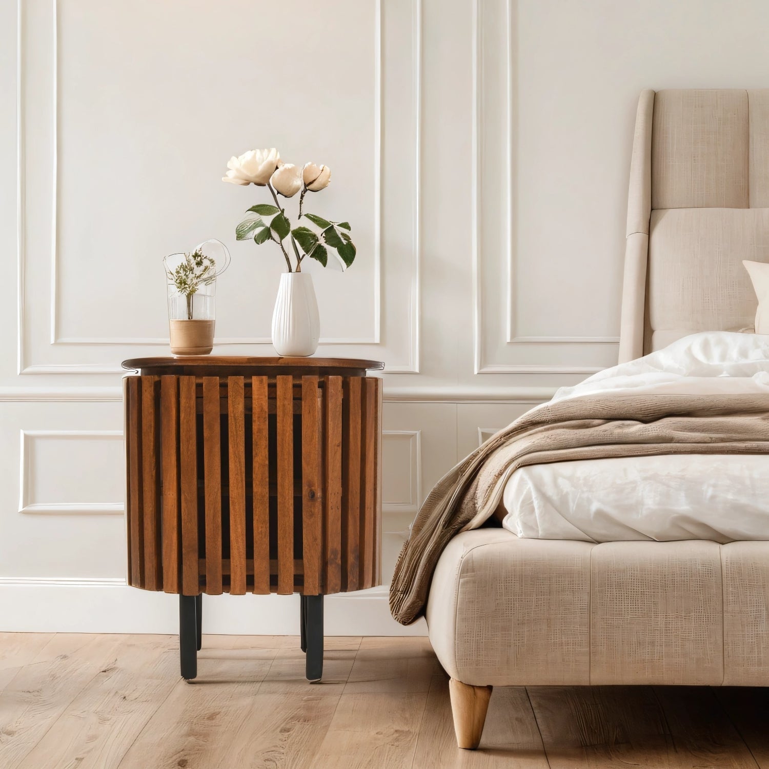 Compton Mango Wood Bedside Table Compton Mango Wood Bedside Table