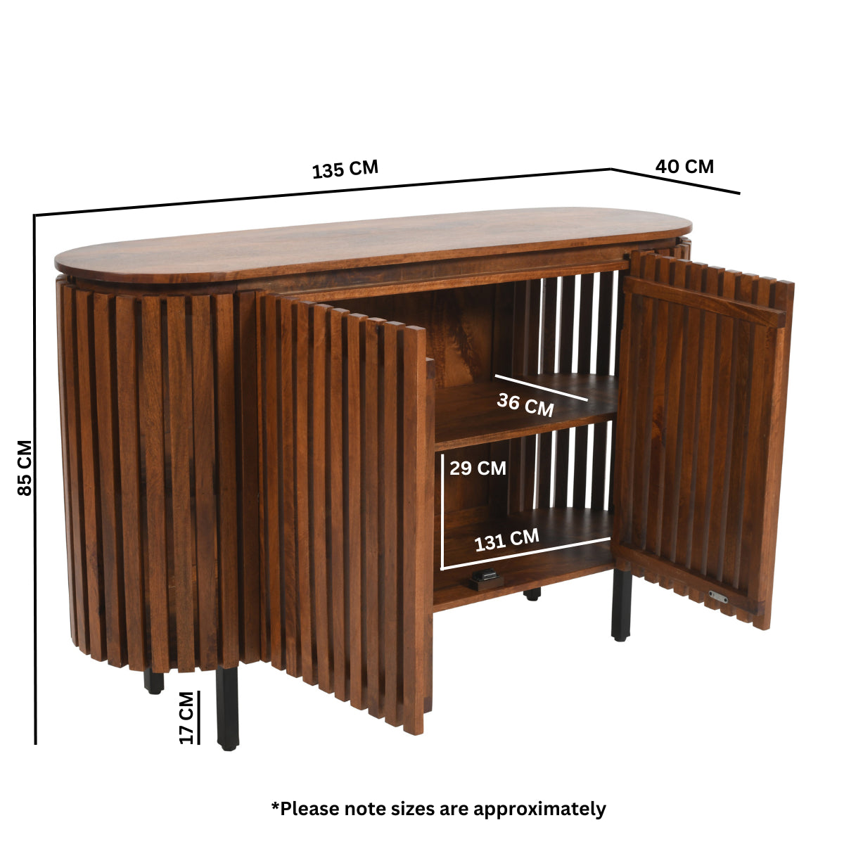 Compton Mango Wood 2 Doors Sideboard Compton Mango Wood 2 Doors Sideboard