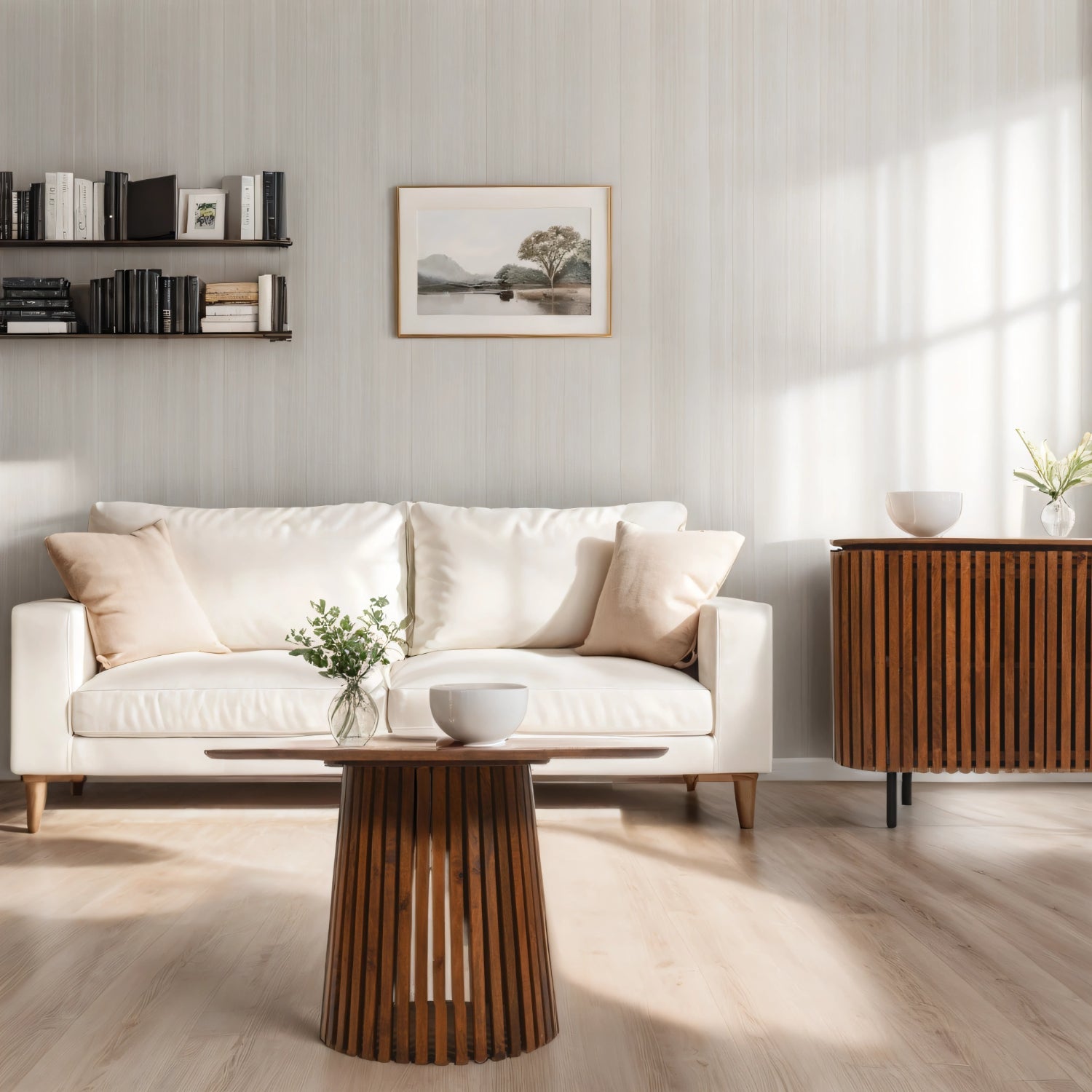 Compton Mango Wood Round Coffee Table Compton Mango Wood Round Coffee Table