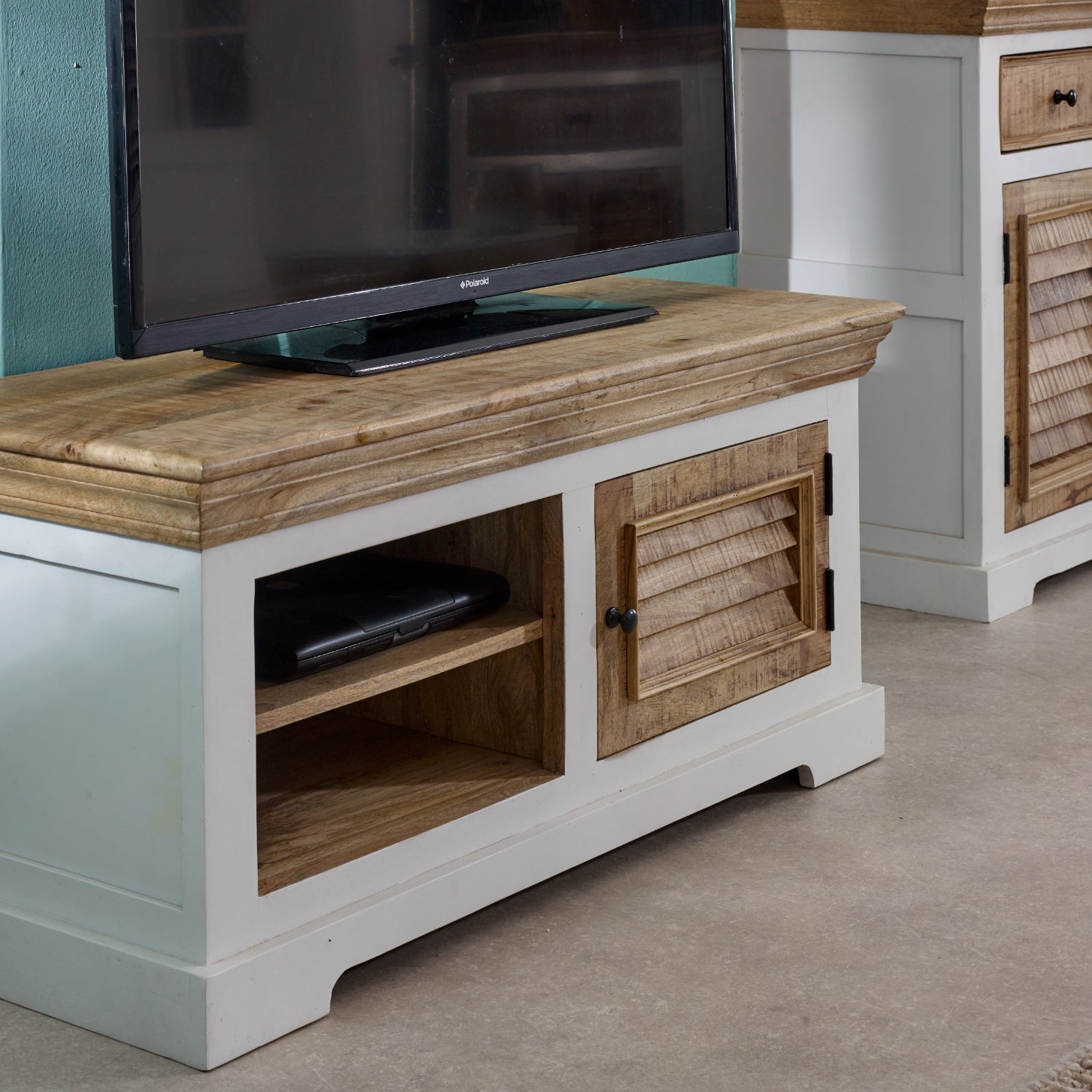 Bianco Solid Mango Wood Small Tv Cabinet White Bianco Solid Mango Wood Small Tv Cabinet White