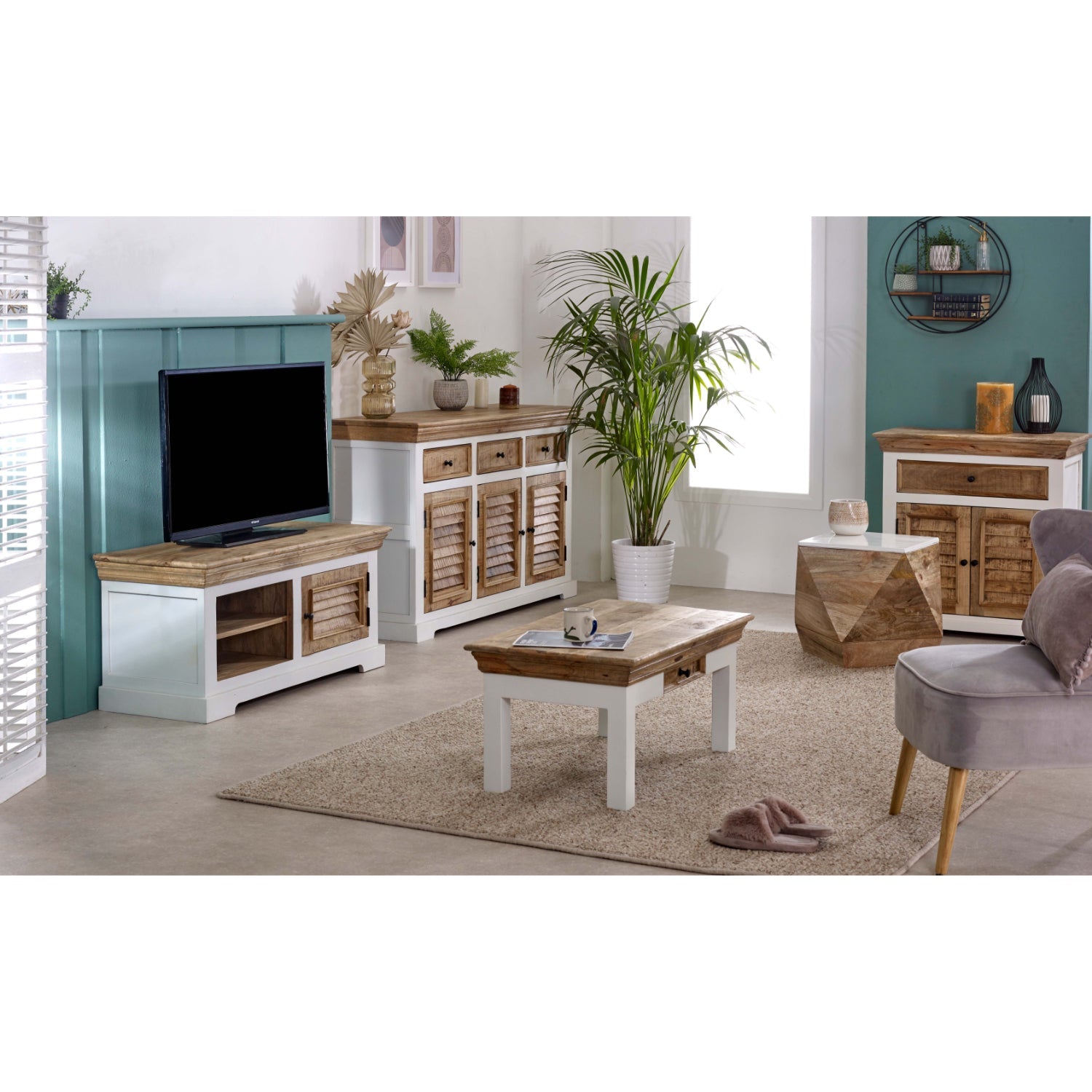 Bianco Solid Mango Wood Small Tv Cabinet White Bianco Solid Mango Wood Small Tv Cabinet White