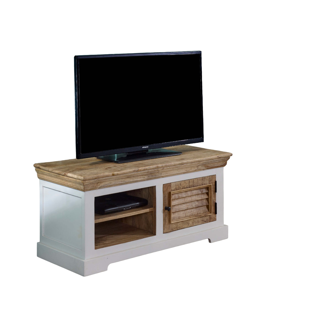 Bianco Solid Mango Wood Small Tv Cabinet White Bianco Solid Mango Wood Small Tv Cabinet White