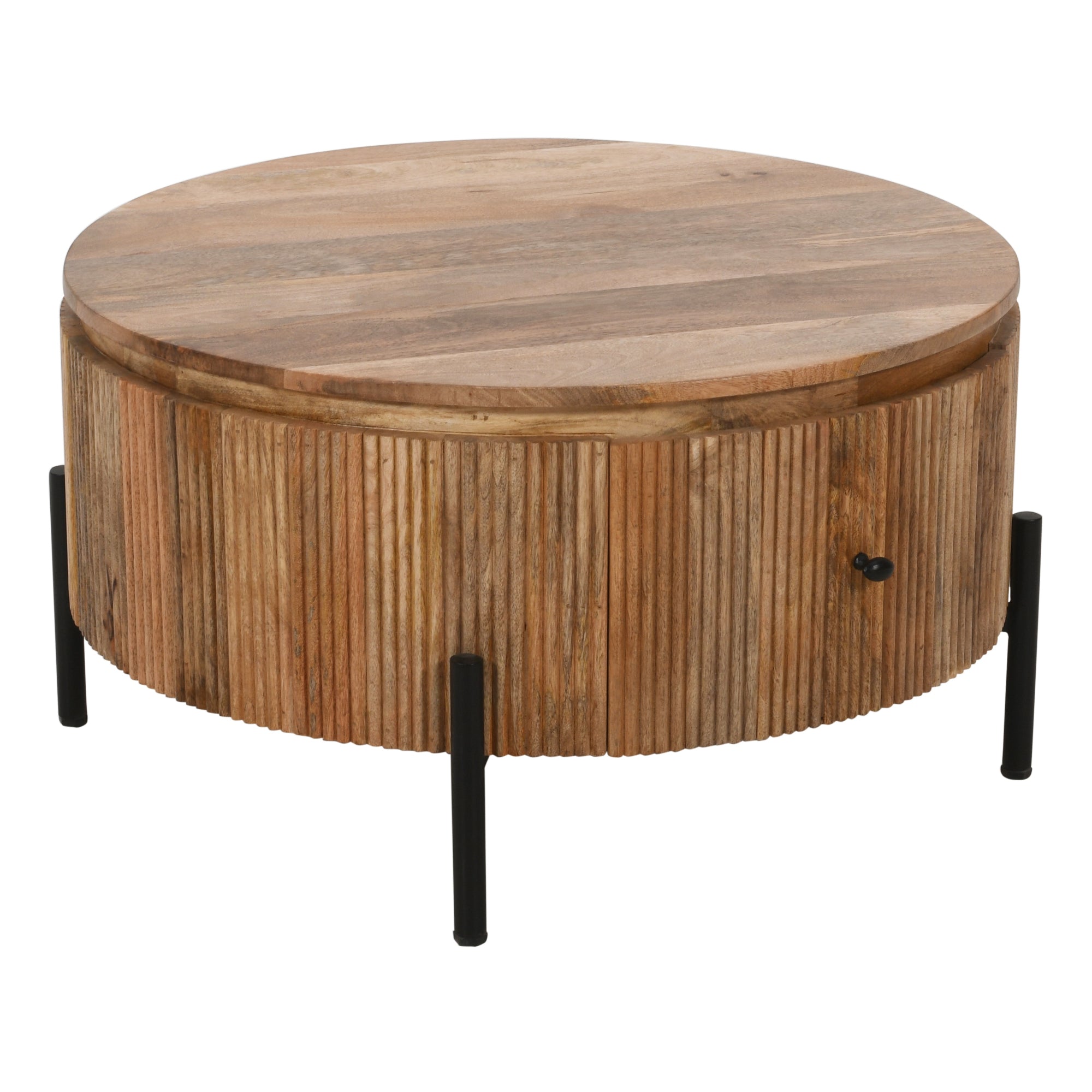 York Natural Solid Wood Coffee Table With Metal Legs York Natural Solid Wood Coffee Table With Metal Legs