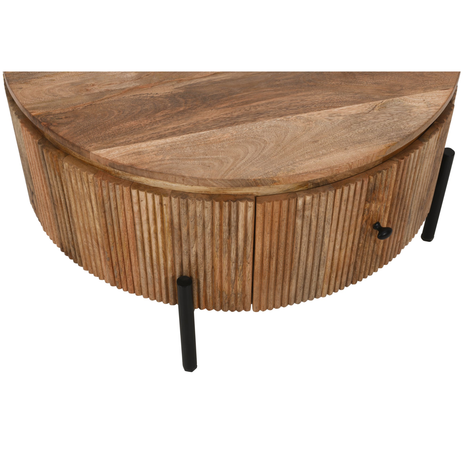 York Natural Solid Wood Coffee Table With Metal Legs York Natural Solid Wood Coffee Table With Metal Legs