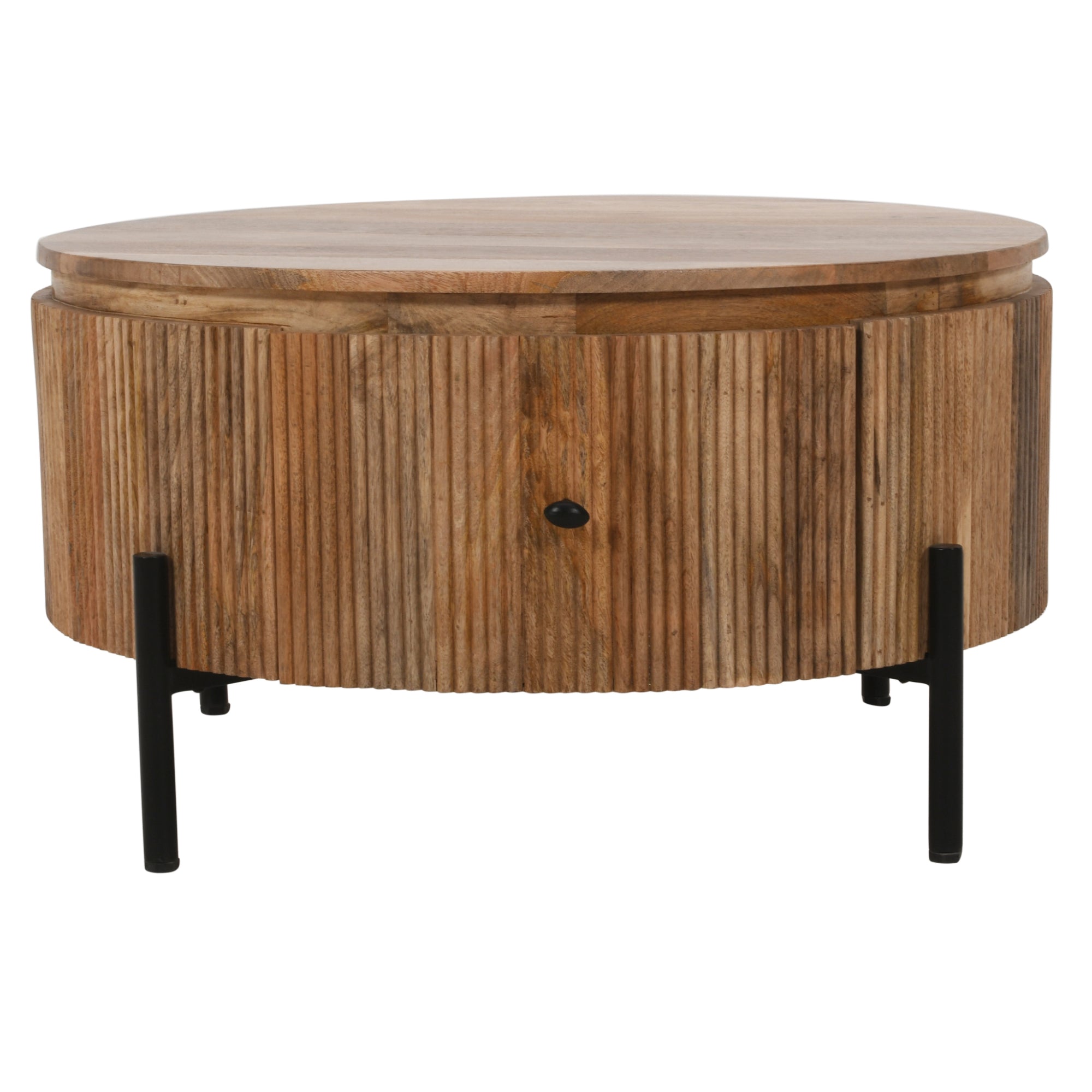 York Natural Solid Wood Coffee Table With Metal Legs York Natural Solid Wood Coffee Table With Metal Legs