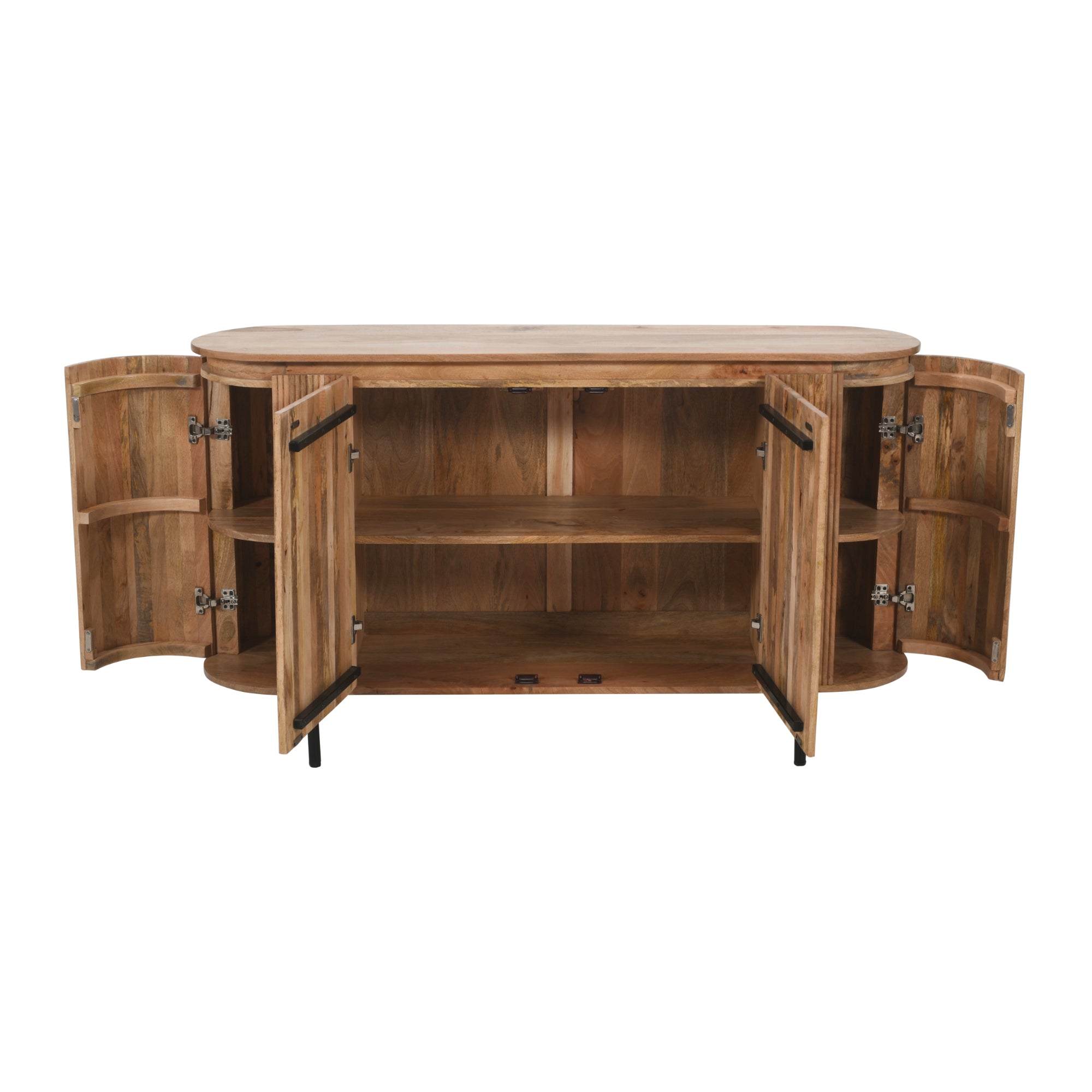 York Solid Wood Sideboard With Metal Legs York Solid Wood Sideboard With Metal Legs