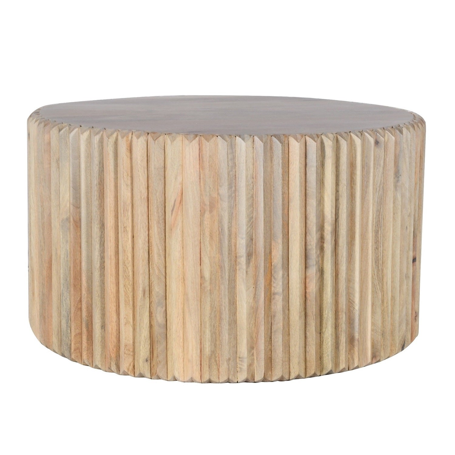 Preston Mango Wood Round Coffee Table Preston Mango Wood Round Coffee Table