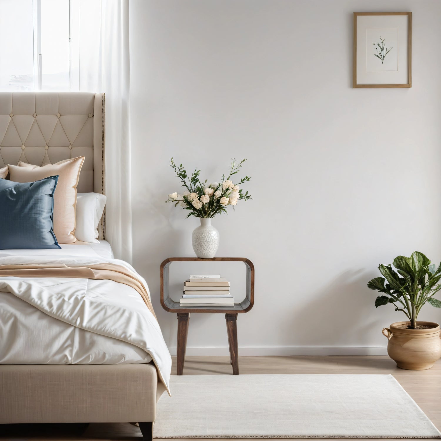 Franklin Dark Mango Wood Bedside Open Curve Edges Table Franklin Dark Mango Wood Bedside Open Curve Edges Table