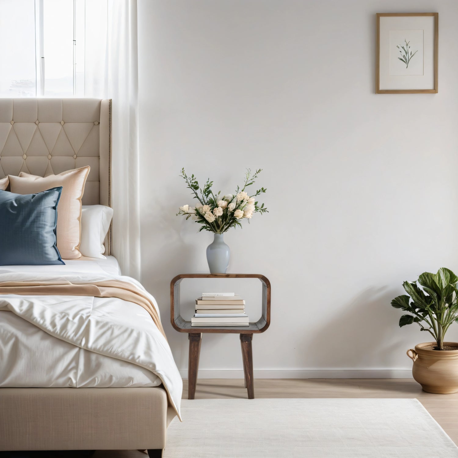 Franklin Dark Mango Wood Bedside Open Curve Edges Table Franklin Dark Mango Wood Bedside Open Curve Edges Table