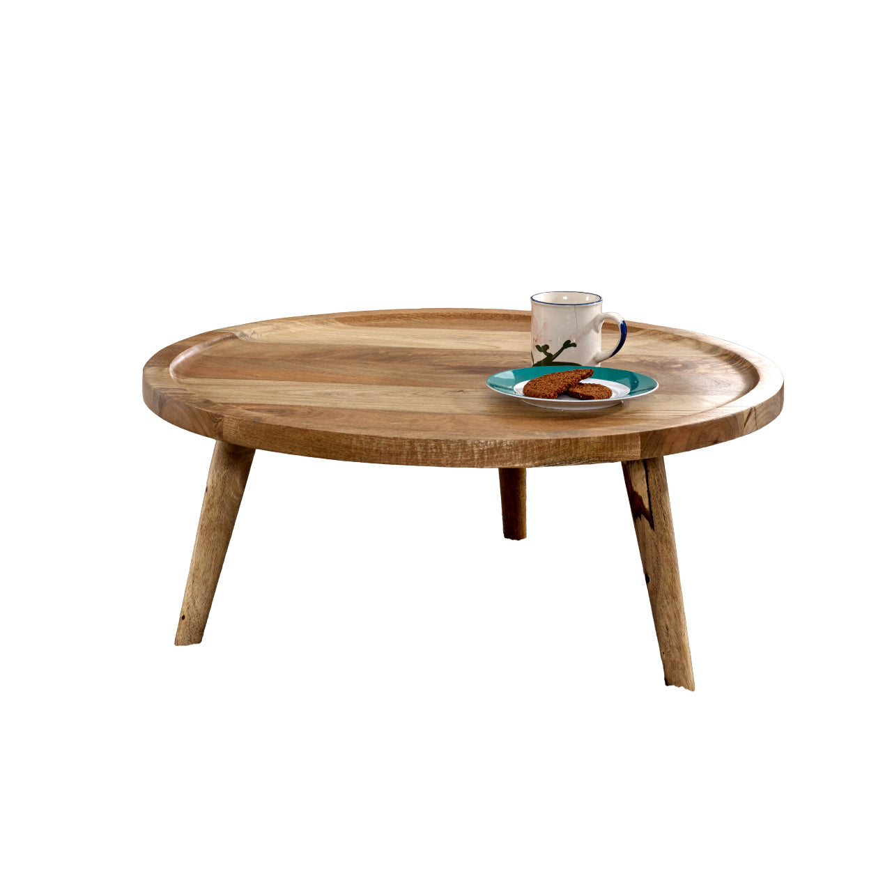 Marlow Light Mango Wood Round Low Coffee Table Marlow Light Mango Wood Round Low Coffee Table