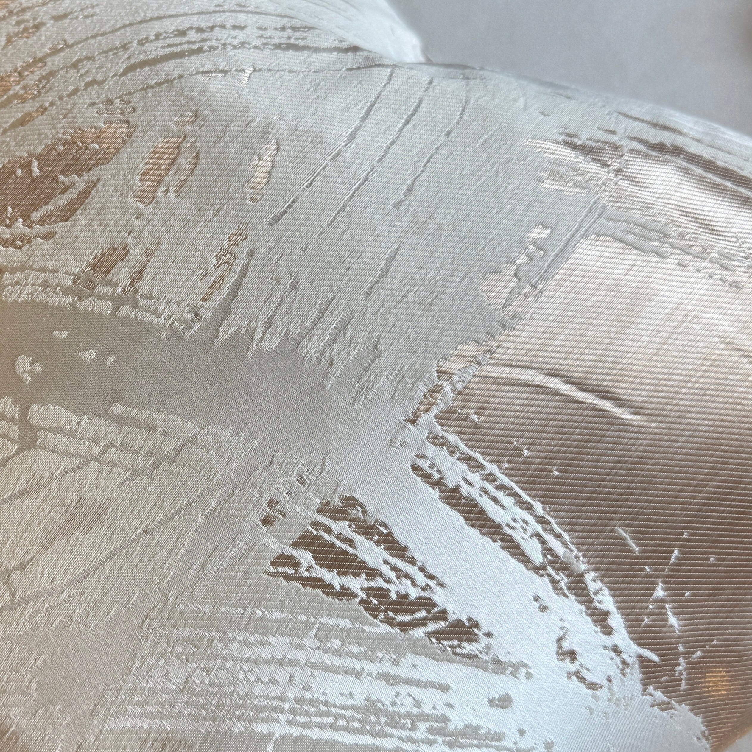 Harlow Cream & Gold Metallic Abstract Cushion - 50x50cm Harlow Cream & Gold Metallic Abstract Cushion - 50x50cm