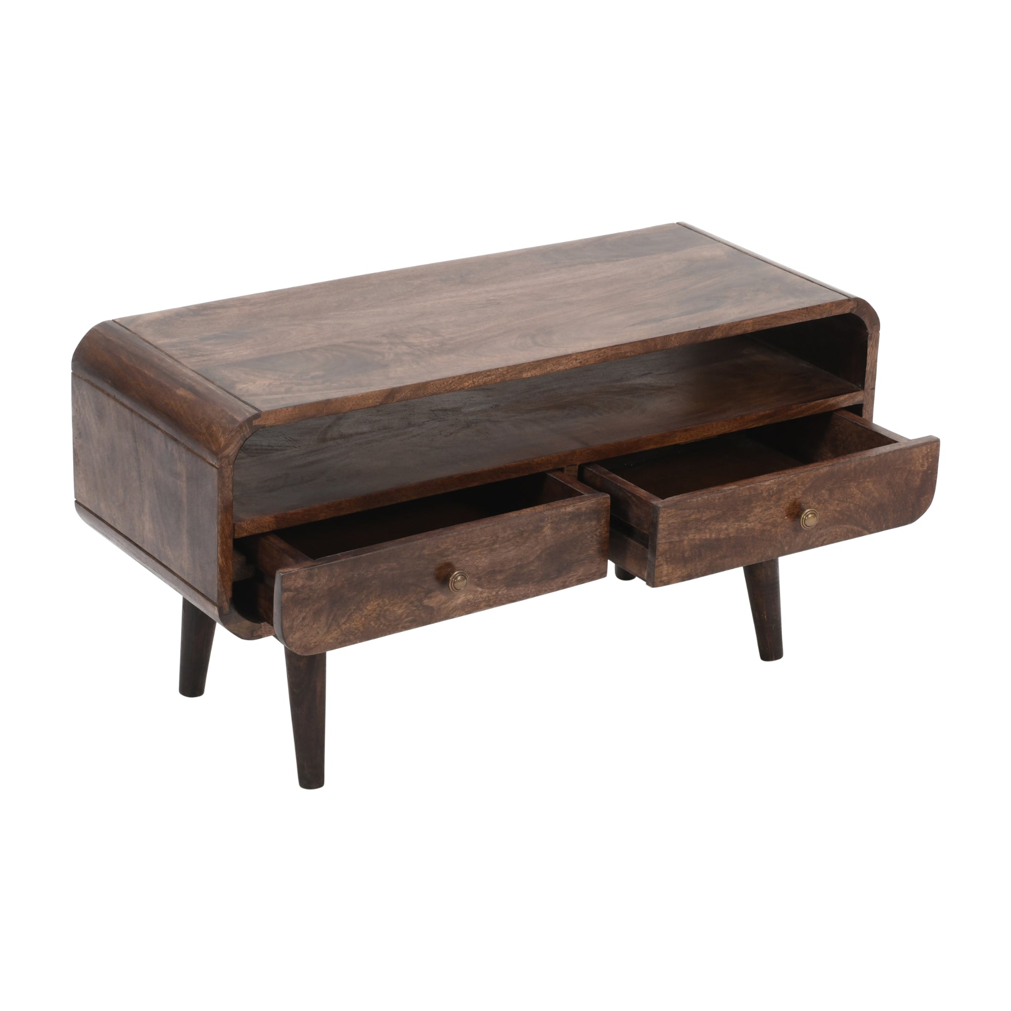 Franklin Dark Mango Wood TV Stand with 2 Drawers Franklin Dark Mango Wood TV Stand with 2 Drawers