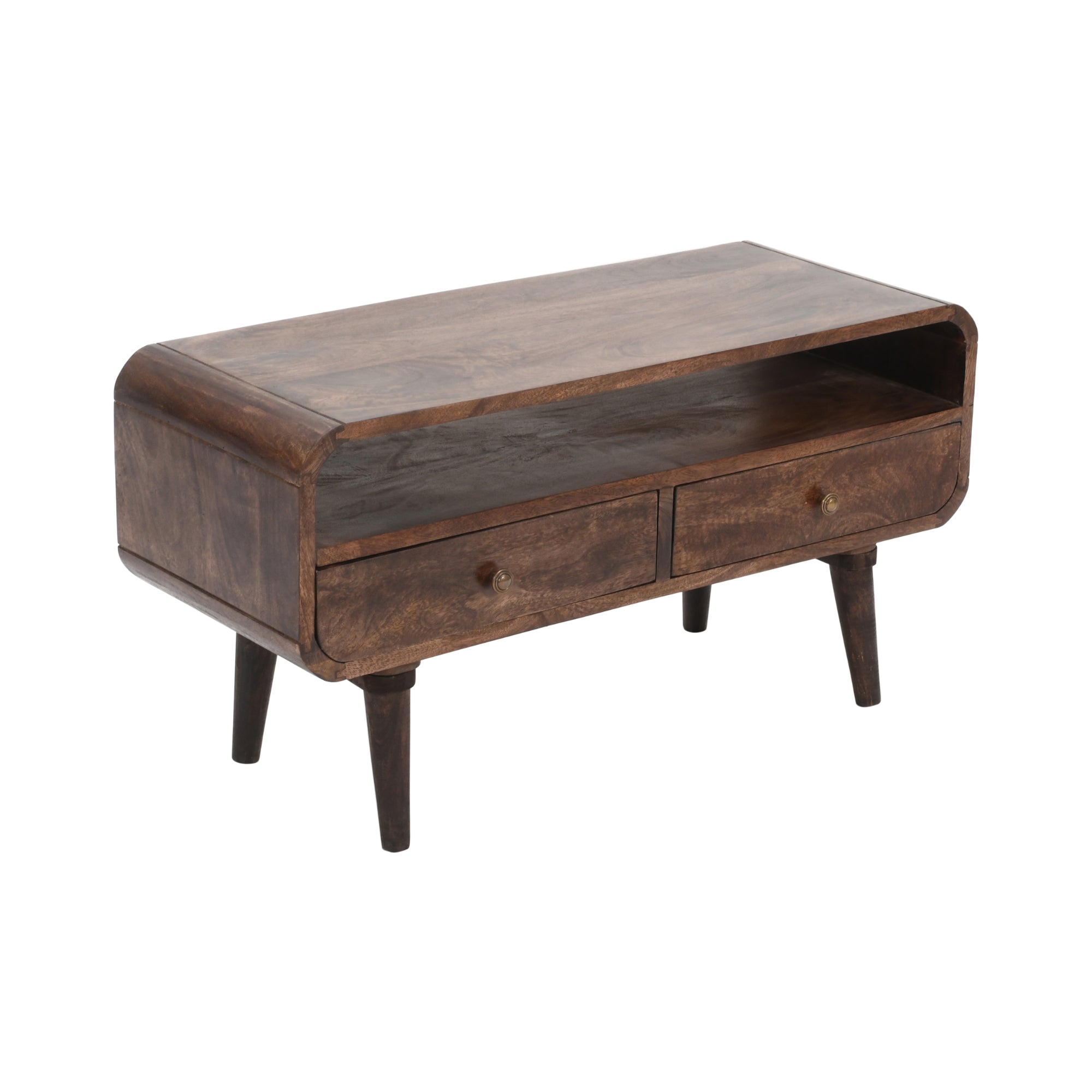 Franklin Dark Mango Wood TV Stand with 2 Drawers Franklin Dark Mango Wood TV Stand with 2 Drawers