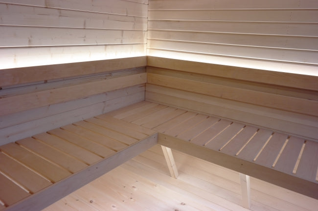 Sauna LUNA 3.3 x 2.4 m with a changing room