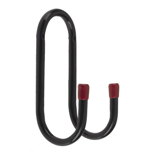 DOUBLE TUBULAR HOOK PROJECTION BLACK WITH RED END CAPS