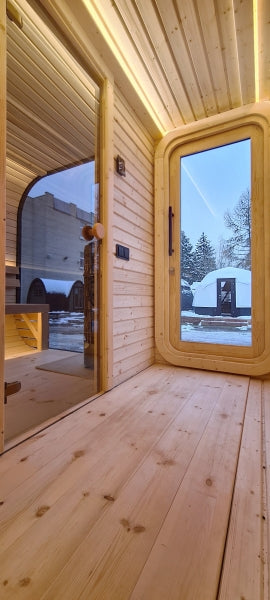 Sauna LUNA 3.3 x 2.4 m with a changing room