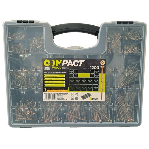 IMPACT PROFESSIONAL SCREW CSK POZI CASE A 1200no