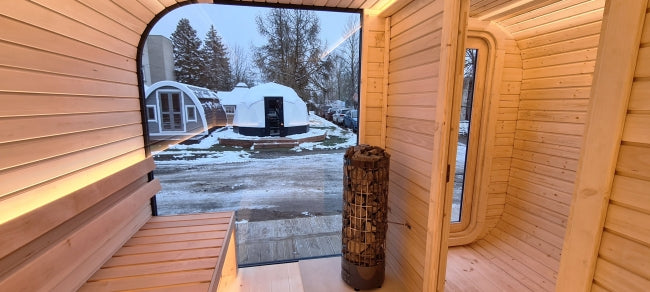 Sauna LUNA 3.3 x 2.4 m with a changing room
