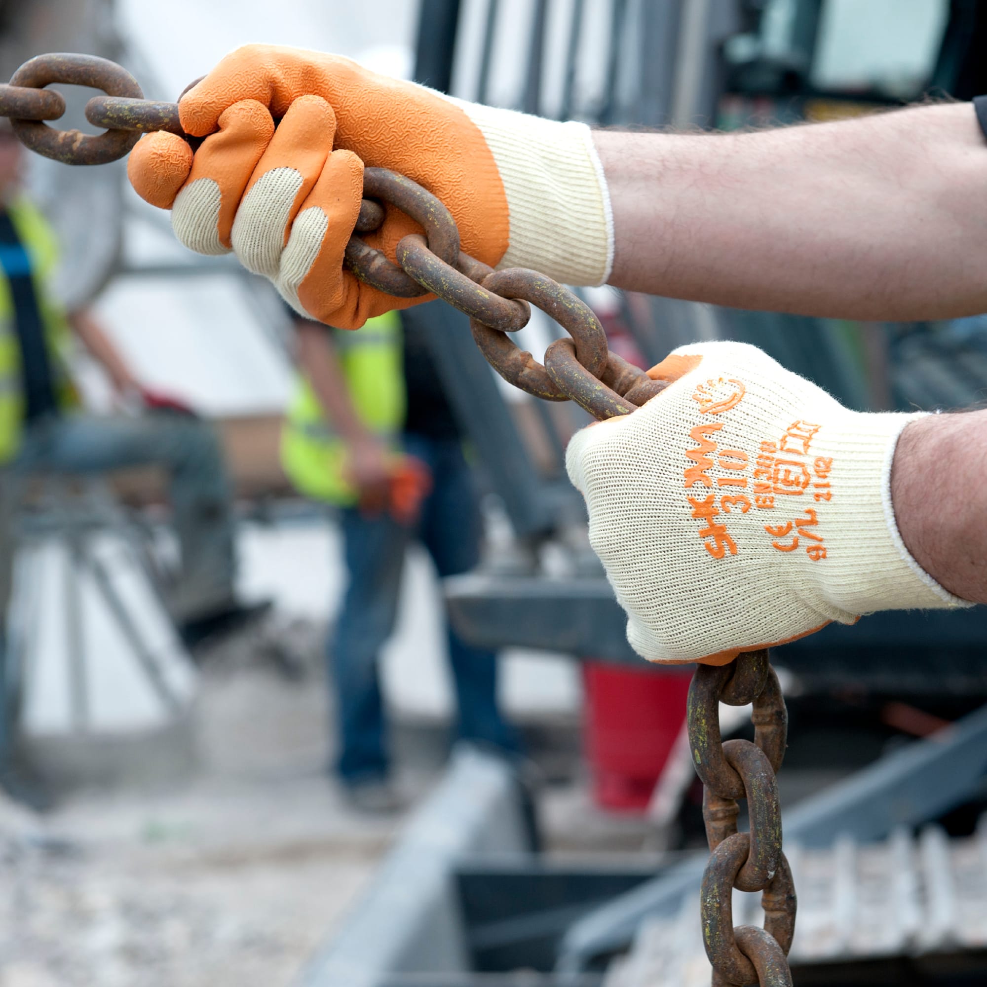 SHOWA 310 Orange Durable Heavy Duty Textured Grip Safety Work Gloves (PACK of 10 PAIRS)