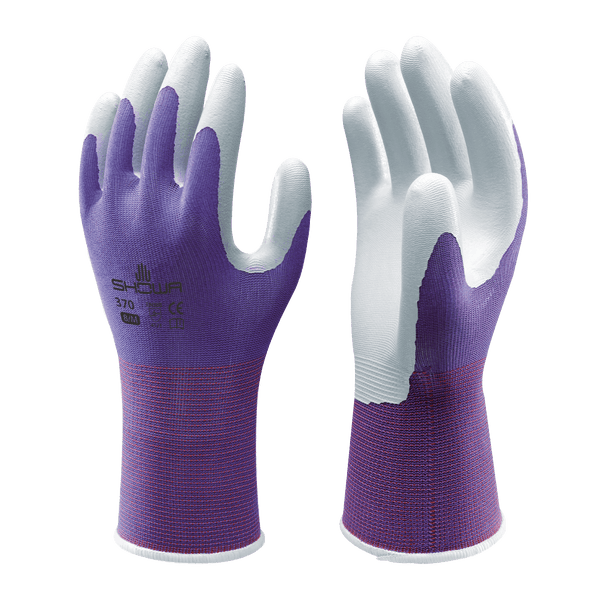 SHOWA 370 Purple Lightweight Gardening Multi Purpose Grip Safety Gloves