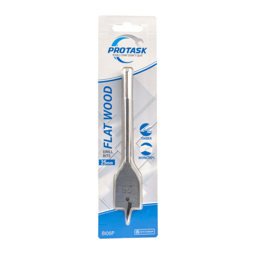 Protask 25mm Fast Cutting Flat Wood Bit
