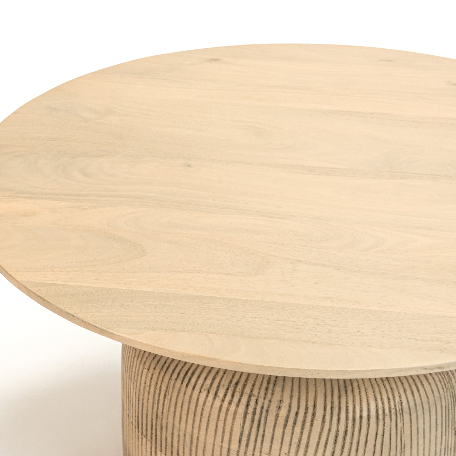Chester Cane And Wood Round Coffee Table