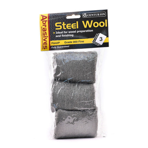 Packaged steel wool with Centurion branding on a white background
