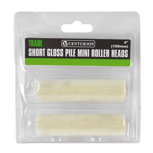 Trade Short Gloss Pile Mini Rollers, 100mm / 4" (Set of 2)