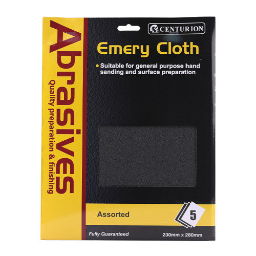 Abrasives Assorted Emery Cloths, Pack of 5