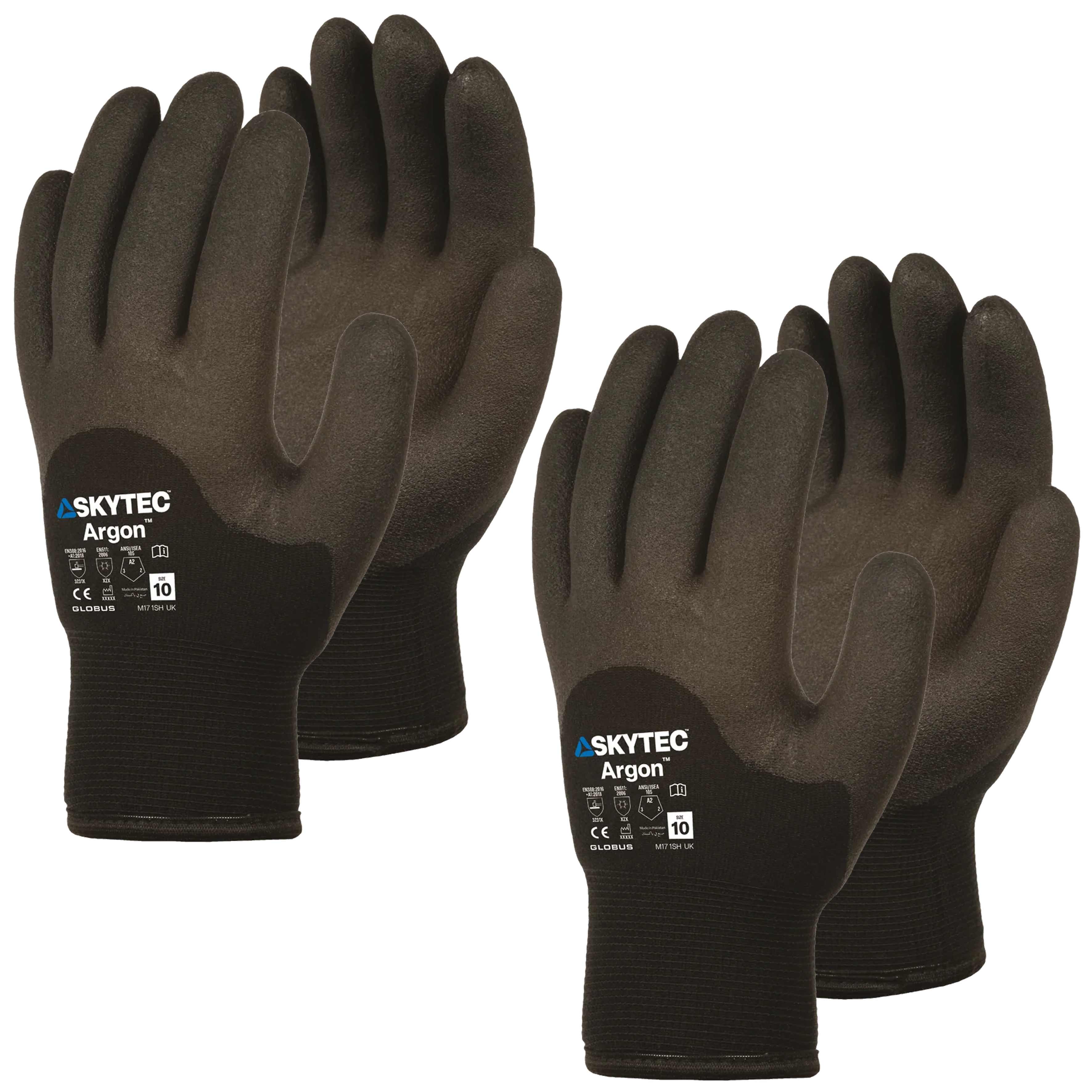 SKYTEC Argon Fleece Lined Thermal Insulated Water Repellent Work Gloves (PACK of 2 PAIRS)
