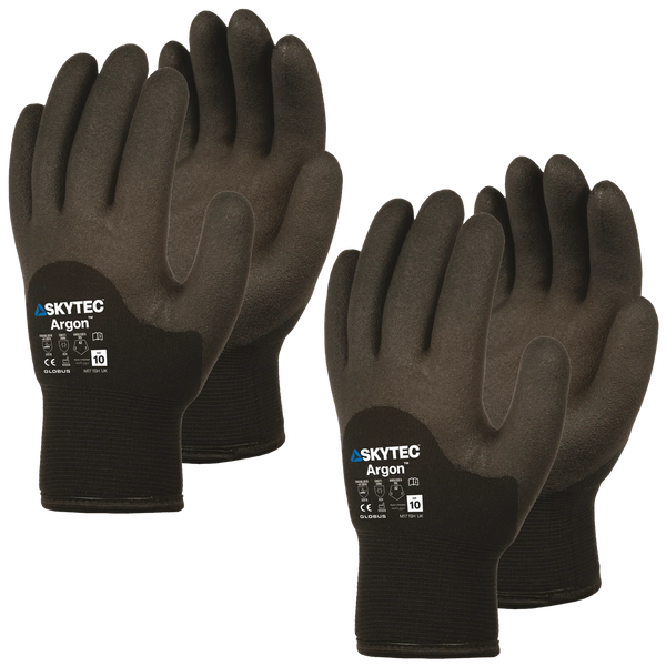 SKYTEC Argon Fleece Lined Thermal Insulated Water Repellent Work Gloves (PACK of 2 PAIRS)