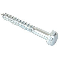 M6x90 COACH SCREW HEX HEAD BZP (100 per box)