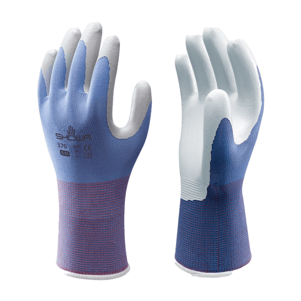 SHOWA 370 Blue Lightweight Gardening Multi Purpose Grip Safety Gloves