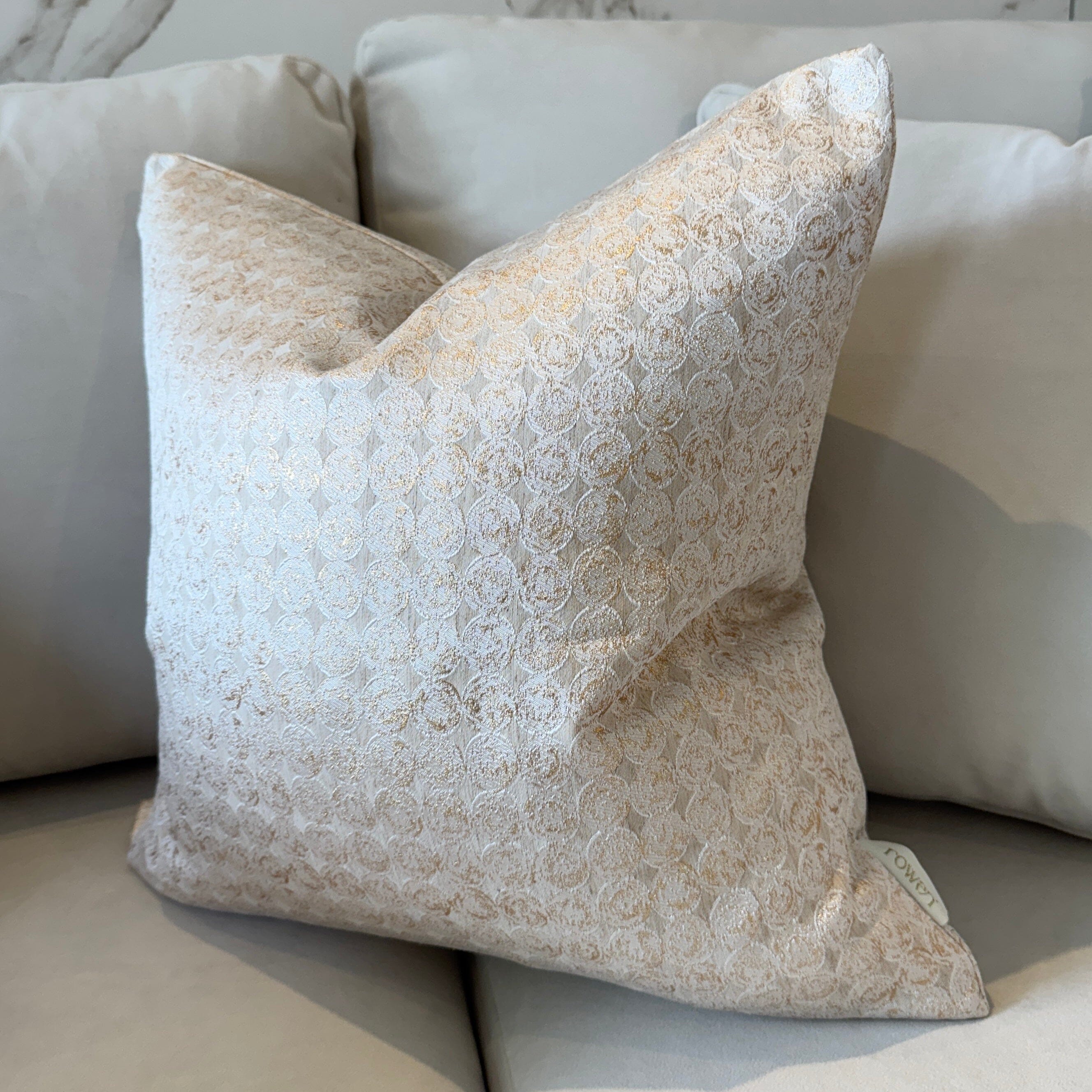 Frankie Gold Metallic Geometric Cushion - 50x50cm