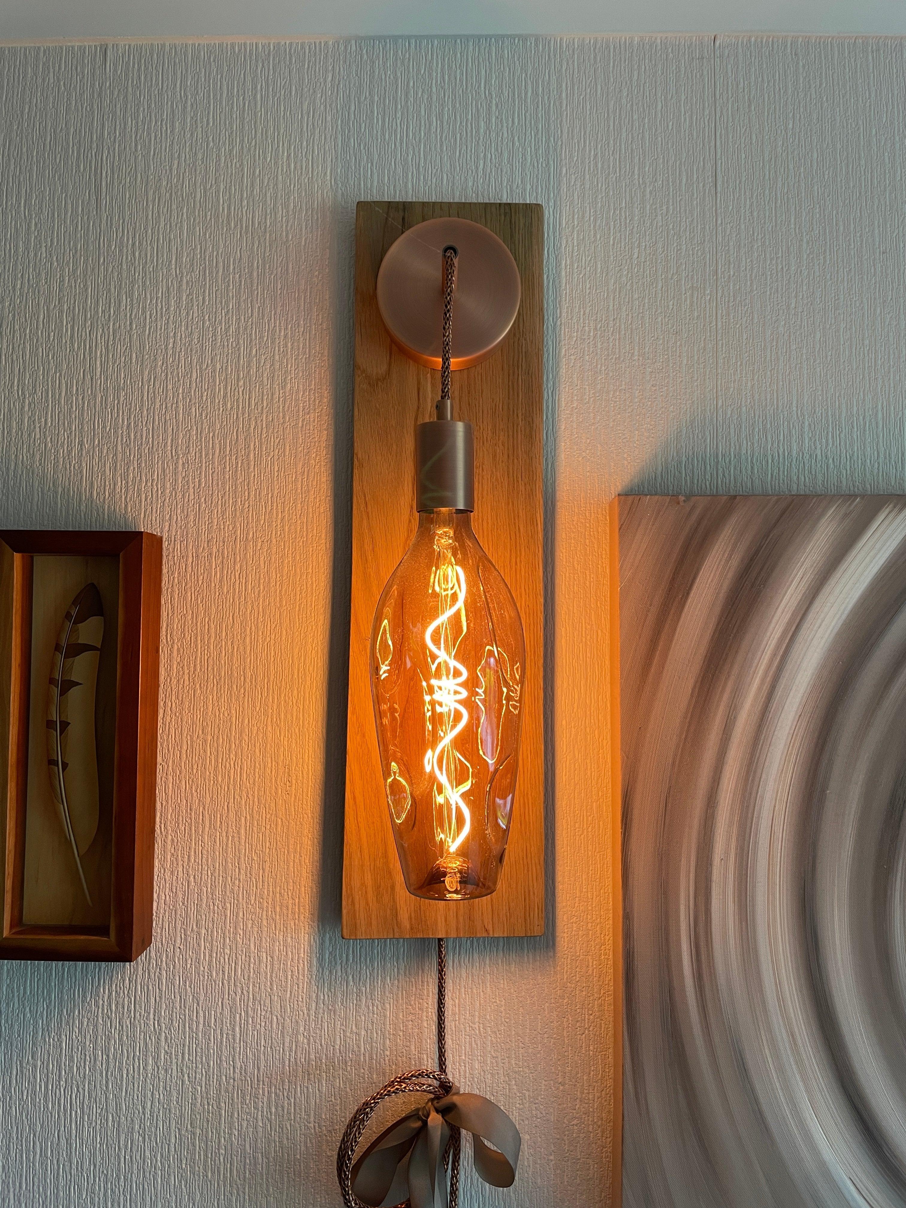 Oak Wall Light Sconce