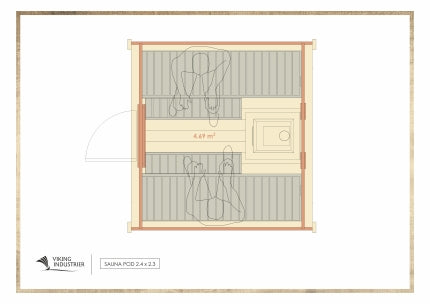 Sauna Pod 2.4 x 2.3 m