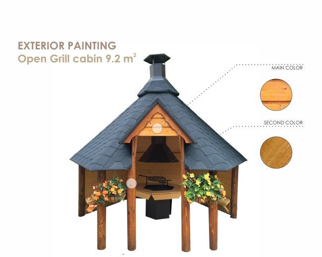 Open BBQ Grill Cabin 9.2m2